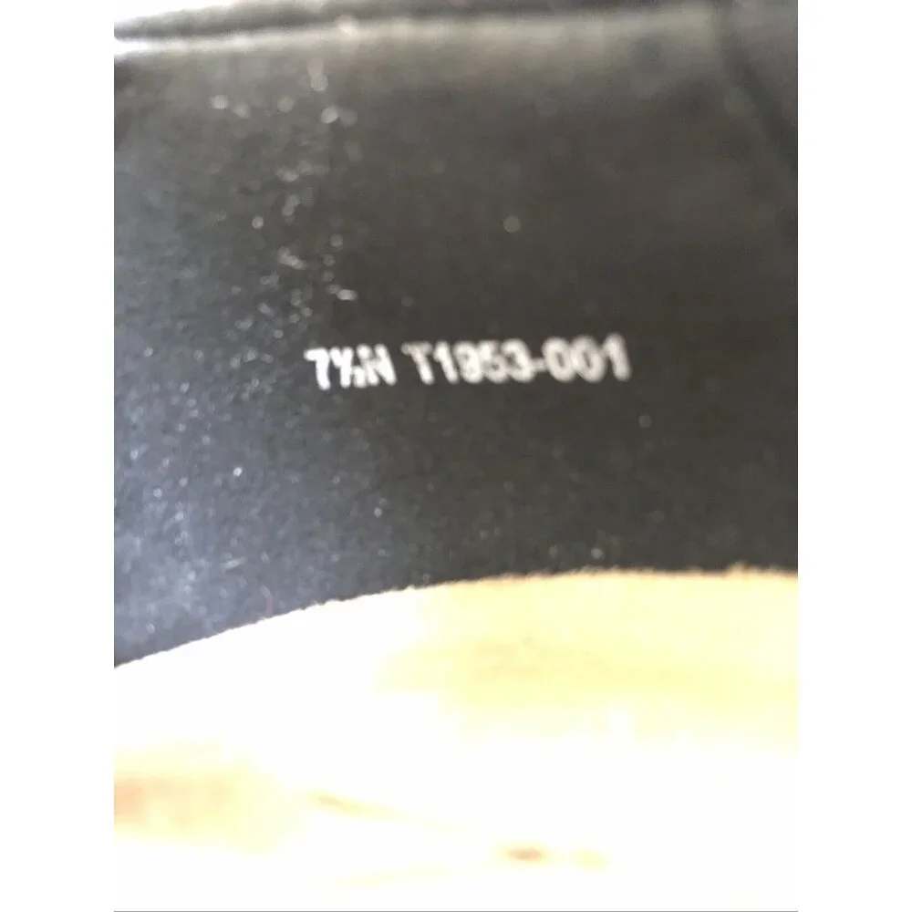 Trotters Womens Della Ballet Flats Leather Black Slip On Elastic Strap Sz 7.5 N‎